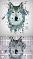 Wild Wolf Keyboard Theme Affiche
