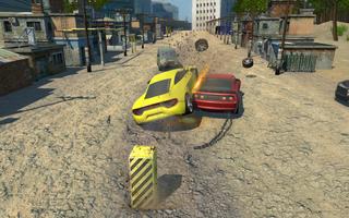 Impossible chained cars crash: 3D break chain game screenshot 1