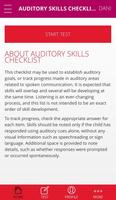 Auditory Skills Checklist پوسٹر