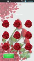 Pattern Lock Theme Red Rose Affiche