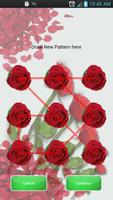 Pattern Lock Theme Red Rose captura de pantalla 1