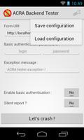 MABL ACRA Backend Tester syot layar 1