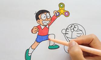 Learn Draw Fidget Spinner Nobita APK for Android Download