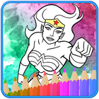 How to color Wonder Woman Adult Coloring Pages icono