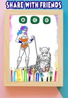 How to color Wonder Woman Adult Coloring Pages ภาพหน้าจอ 3