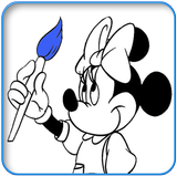 How to color Minnie Mouse coloring book for adult icône