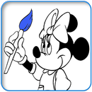 How to color Minnie Mouse coloring book for adult APK