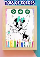 How to color Minnie Mouse coloring book for adult スクリーンショット 1