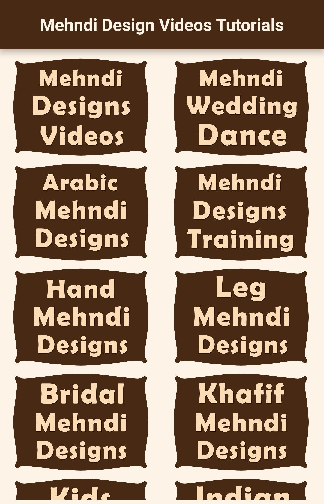 Mehndi Design Videos Tutorials For Android Apk Download