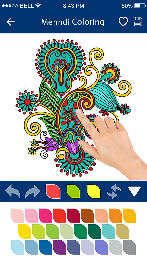 mehandi designs  mehandi colouring book for android  apk