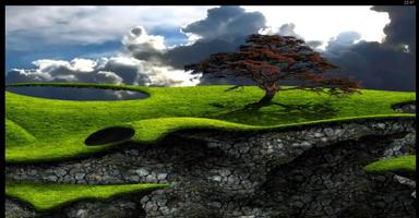 Tree In A Field Wallpaper ポスター