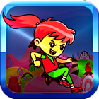 beautiful girl jump icon