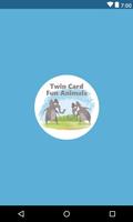 Funny Animal Two Card Games الملصق