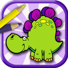 Dinosaurs coloring book icône