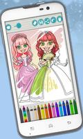 Princesses coloring book Affiche