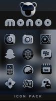 MONOO Icon Pack Black & White 3D HD-poster