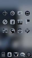 MONOO Icon Pack Black & White 3D HD capture d'écran 1