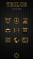 TRILUS Gold Black Icon Pack syot layar 2