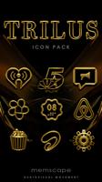 TRILUS Gold Black Icon Pack โปสเตอร์
