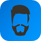 men beard and hair : photo editor biểu tượng