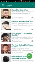Men hairstyle and haircut Affiche