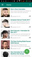 Men hairstyle and haircut poster