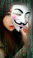 Anonymous Mask Hacker Camera Affiche