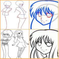 Drawing anime and manga پوسٹر