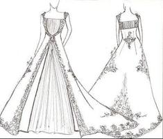 Dessins de robe de dessin Affiche