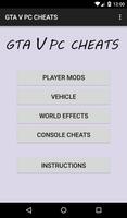 Cheats for GTA V PC Affiche