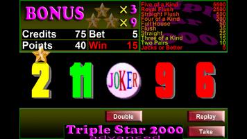 Triple Star 2000 Video Poker screenshot 1