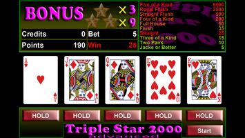 Triple Star 2000 Video Poker screenshot 2