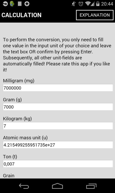 Conversor De Peso Para Android Apk Baixar Conversor De Peso Imagem Tela 2