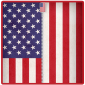 USA Flag Zipper Screen Lock icon