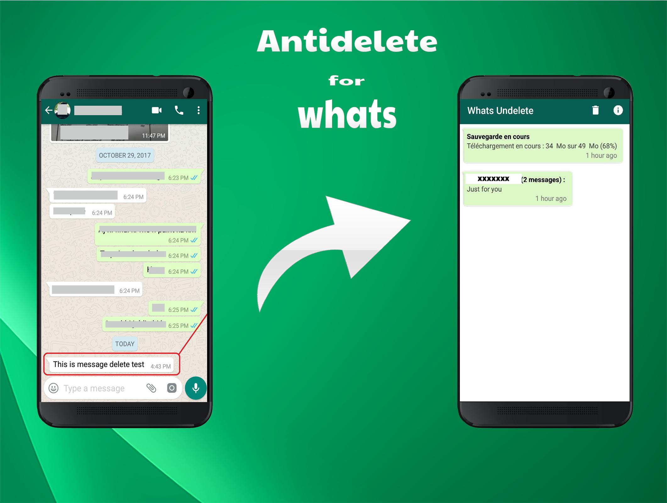 Deleted Chat Recovery App - View Deleted Messages постер.