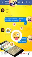 رسول فيس بوك أصفر، فيديو ومكالمة - messenger emoji تصوير الشاشة 2