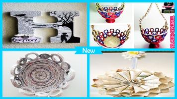 Creative Newspaper Recycle DIY Ideas ポスター