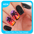 Matte Palm Tree Nail Design aplikacja