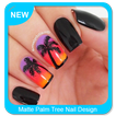 Matte Palm Tree Nail Design