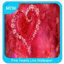 Różowe serca na żywo tapety aplikacja
