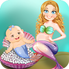 Mermaid Newborn Baby Care Game-icoon