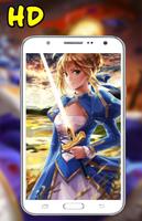 برنامه‌نما HD Artoria Pendragon Saber Wallpaper عکس از صفحه