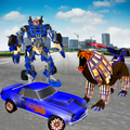 Furious Lion Car Transform Robot Strike Army