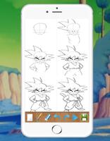 Drawing DBZ Characters step by step Affiche