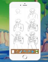 Drawing DBZ Characters step by step 스크린샷 2