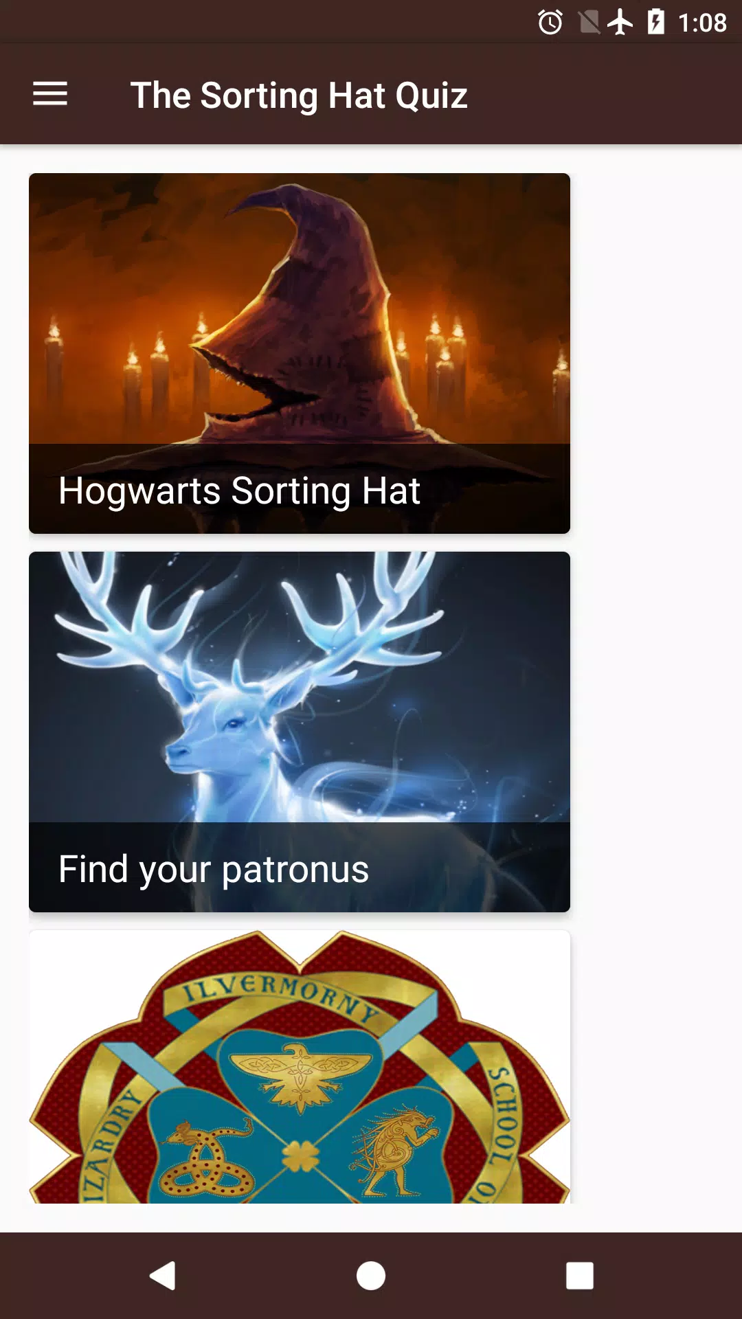 The Sorting hat & Patronus quiz from Pottermore APK pour Android