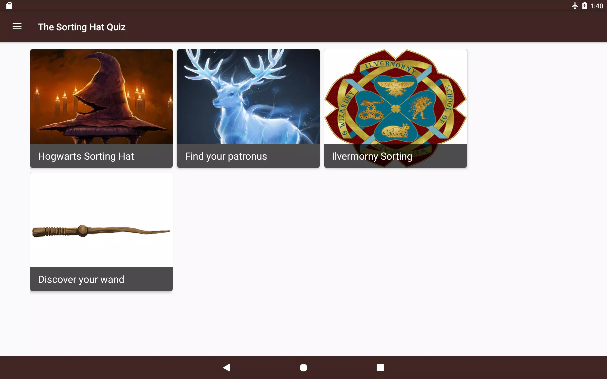 The Sorting hat & Patronus quiz from Pottermore APK pour Android