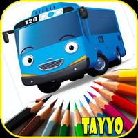 New Game Coloring Tayo Bus poster