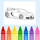 Coloring Racing Car Zeichen