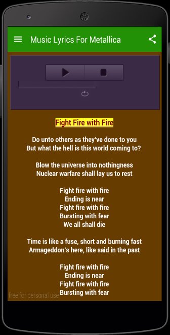 Music Lyrics For Metallica For Android Apk Download apkpure com